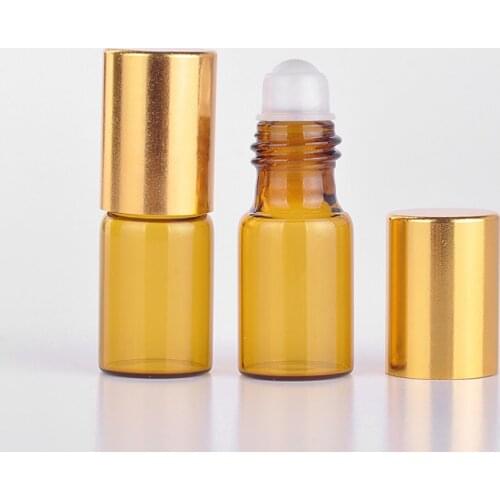 Wholesale 100 Pieces/Lot 3ML Portable Glass Refillable Perfume Bottle With Roll On Empty Essential Oils Case For Travele