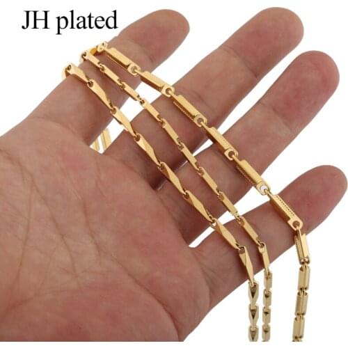 JHplated Trendy Gold Necklaces width 2mm 3mm length 50cm fashion variety of options necklace women jewelry choker boyfriend gift