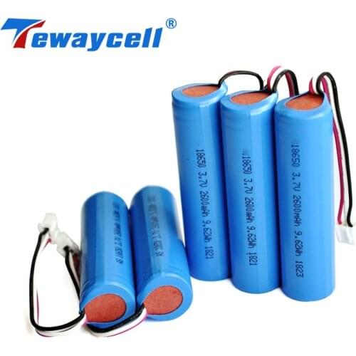 Tewaycell Rechargeable Lithium Ion Battery Cell 18650 3.7v 2600mah Li Ion Battery With PCM,NTC