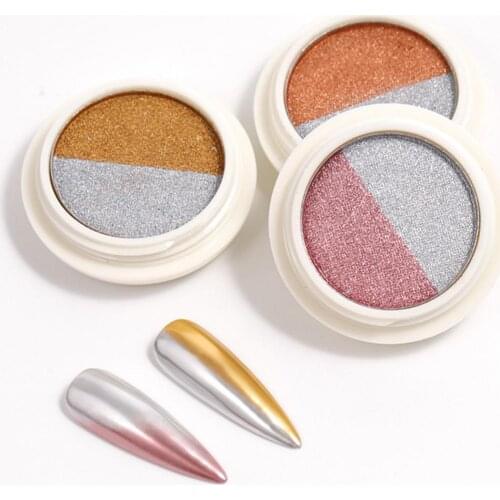 Hot Nail Powder Double Color Mirror Nail Art Powder Shining Glitter Sequins DIY Manicure Salon Decoration Tools
