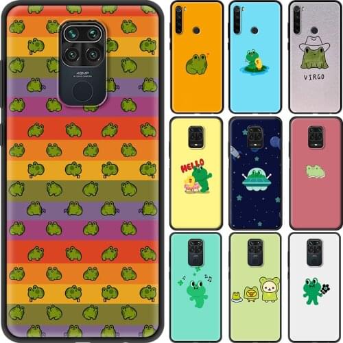Shockproof Coque for Redmi Note 10 Pro MAX Note 9 Power 9T 9S 8 8T Luxury Case 9C 8A 7A Pro Shell Fundas Cartoon Frog