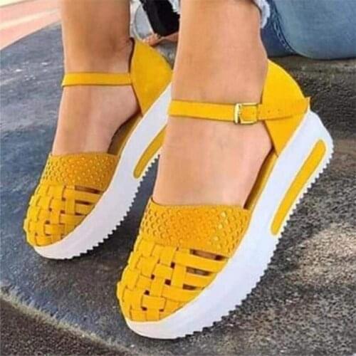 Womens Sandals Vintage Shoes Thick Bottom Flats Platform Sandals Casual Female Fashion Summer Shoes For Women 2021 Plus 35-43