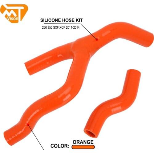 Motorcycle Engine Silicone Radiator Coolant Hose For KTM 250 350 SXF XCF 2011-2014