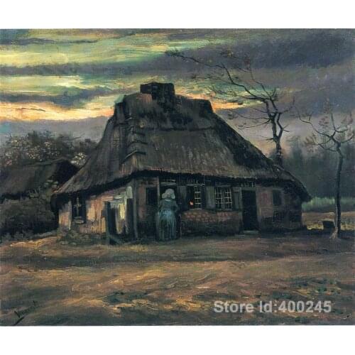 Straw hats at dusk by Vincent Van Gogh Oil painting reproduction home decor Hand painted High quality