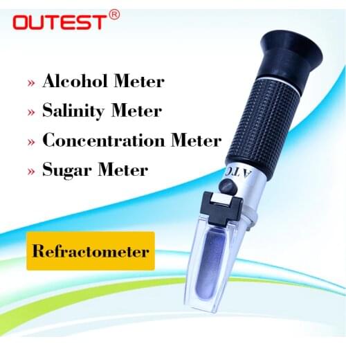 Alcohol Refractometer 0 80 Concentration Meter For Liquor Alcohol Content Tester 0-80% V/V ATC Refractometer