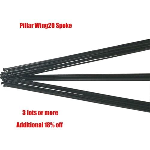 Alloy Nipple Free 10pcs/lot Pillar Stainless steel aero 2.0mm Blade Black super light Spoke Wing 20 Straight Pull 297mm-303mm
