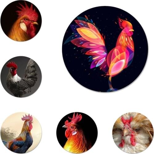 58mm Animal Big Rooster Icons Pins Badge Decoration Brooches Metal Badges For Clothes Backpack Decoration