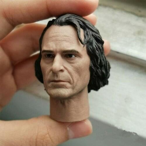 1:6 Joker 2019 Joaquin Phoenix Clown Head Sculpt Carved Model For 12" man body Figure Toys