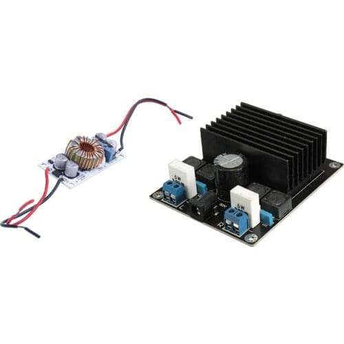 1 Pcs 250W DC/DC 8.5-48V To 12-50V Output Step-Up Module & 1 Pcs TDA7498 Class D Amp Subwoofer Assembled Board Module