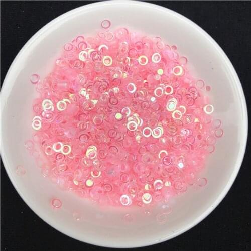 10g(2000pcs) Size 3mm Circle Ring PVC Loose Sequins Paillettes Sewing Wedding Confetti,Glitter Nail Sequin