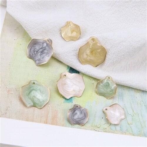 10pcs New Design Sweet Earrings For Women Girls Elegant Irregular Imitation Shell Pendant Material Diy Ear Jewelry Accessories