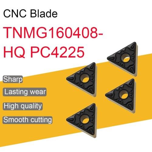 10PCS TNMG160408-HQ PC4225 Carbide Inserts External Turning Tool High Quality TNMG16 Blade CNC Lathe Tool Accessories