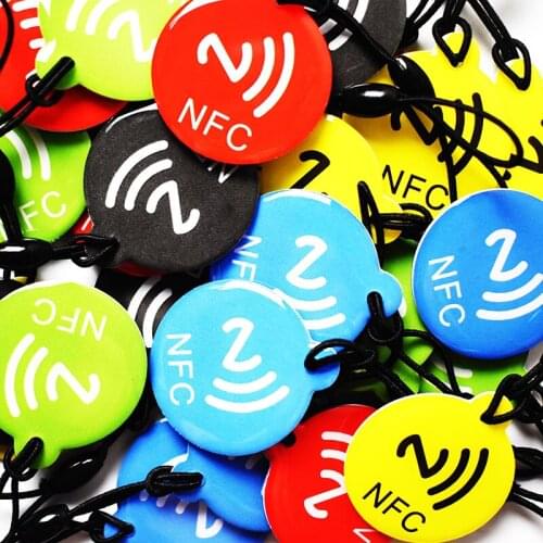 100pcs NFC Tags 13.56MHz ISO14443A NFC213 Crystal Epoxy Card NFC 213 RFID cards for all NFC enabled phones
