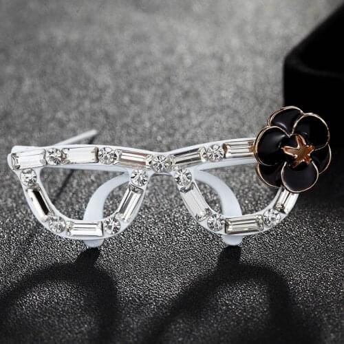 12pcs/lot Wholesale Sunglasses Cartoon Brooch Bouquet For Girls Gifts Enamel Flower Kids Brooches Enamel Hijab Scarf Pins Up