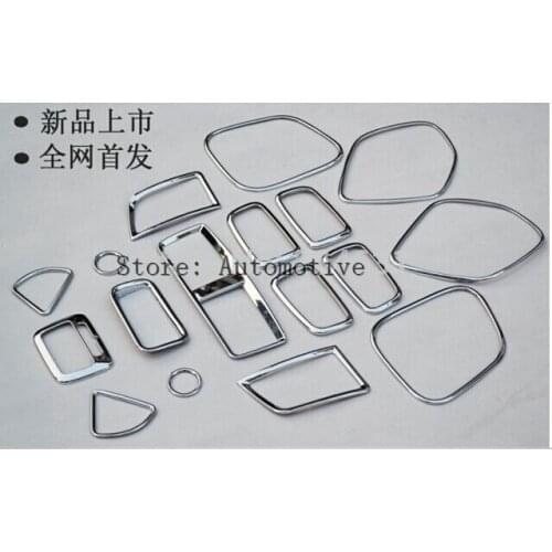 17pcs/lot ABS Chrome trim Interior decoration light bar for 2011-2013 for Mitsubishi ASX auto accessoires