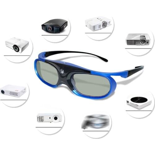 3D Glasses Active Shutter Rechargeable Eyewear for DLP-Link Optama Acer BenQ ViewSonic Sharp Projectors Glasses