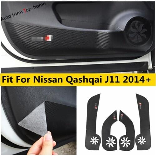 Car Microfiber Leather Door Decal Anti-Kick Pad Protective Anti-Scratch Film Trim Accessories For Nissan Qashqai J11 2014 - 2020