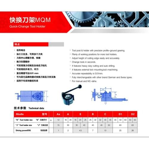 45# steel E type Quick Change Tool Holder/Tool Post for 200-400mm Swing over Bed Lathe Machine/Fine Grinding Blade Carrier