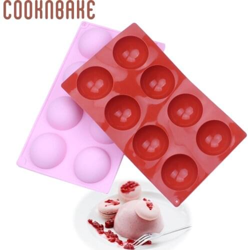 COOKNBAKE Domed silicone mold for cake pastry 8 cavity handmade soap tool pudding jelly chocolate form cake decorated tool