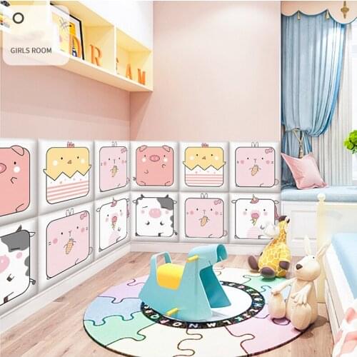 Baby Anti-Collision HeadBoards Bedroom Decor 3D Foam Wall Stickers Soft Pack Tatami Kids Room Decor Self-adhesive Nursery Decor