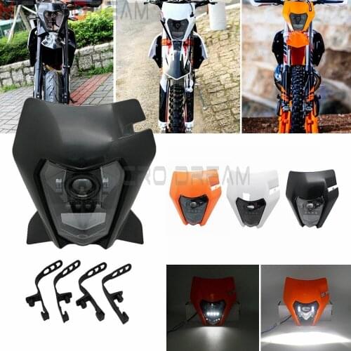 Dual Sport Dirt Naked Bike LED Headlight Hi/Lo Beam For TE FE TC 250 350 450 EXC SX SXF XC MX SMR Enduro SIX DAYS
