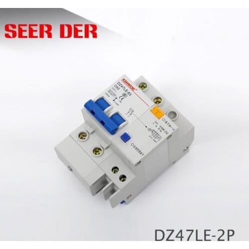 DZ47LE Residual current circuit breaker with surge protector RCBO samll MCB RCCB with Lightning protection
