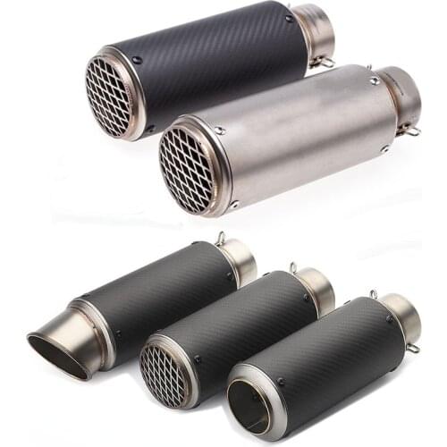 Free Shipping 38-51mm 60mm Motorcycle Exhaust Muffler Pipe Carbon Chrome Escape For suzuki gsr 600 750 crf 230 cb650f DB killer