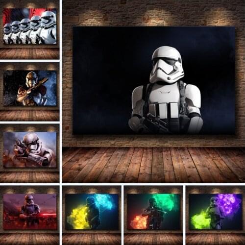 Star Wars Soldier Canvas Painting HD Quality Posters and Prints Abstract Retro Wall Art Decor Nursery Kids Room Home Decor