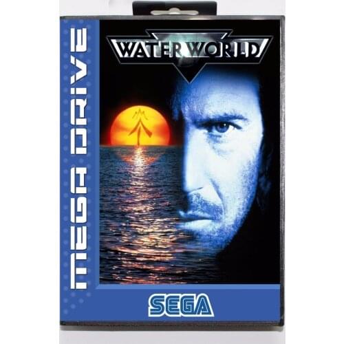 Water World 16 bit MD Game Card With Retail Box For Sega Mega Drive/ Genesis