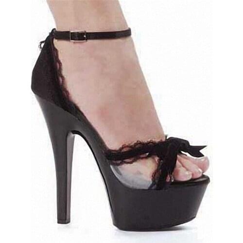 Jiangnan style with paragraph 15 cm super high heels fashion model runway shows shoes Thick waterproof sandals