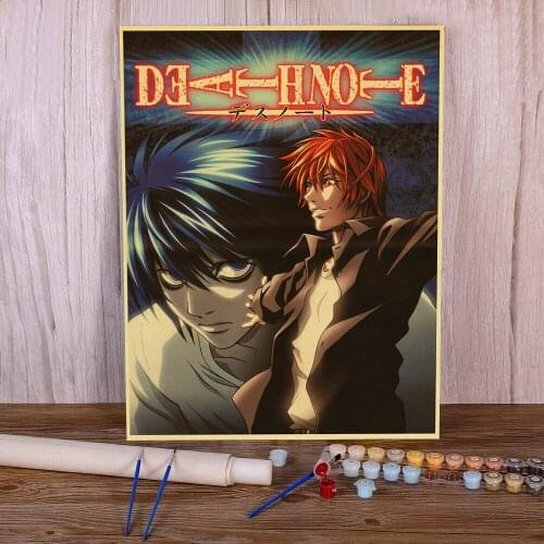 Landscape Classic Anime Series Death Note Painting By Numbers Set Acrylic Paints 40*50 Picture By Numbers Photo Wholesale