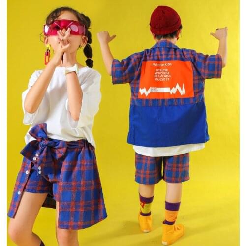 New Festival Children Dance Competition Costumes Hip Hop Dance Costumes for Girls Boys Jazz Ballroom Dancing Clothes Street Wear
