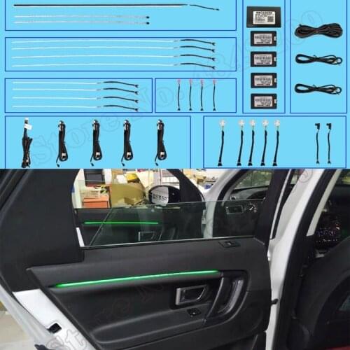 For Land Rover Discovery Sport 2016-2019 10 Colors Set LED Atmosphere Lamp illuminated Strip Sreen Control Neon Ambient Light