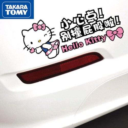 Takara Tomy Hellokitty Cute Creative Personality Girl Heart Waterproof Car Decoration Sticker Pink