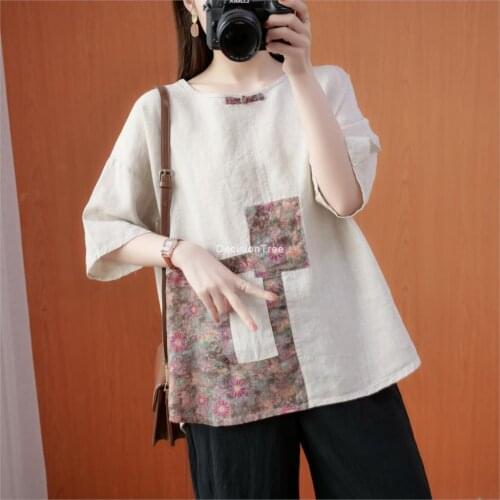 2021 chinese traditional costume women classic tang suit hanfu linen ethnic vintage party dance wear cheongsam chiffon shirts