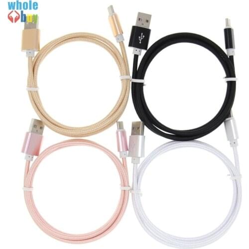 100pcs Type C USB Phone Charger Cable 0.25m1.5m 1m 2m 3m Nylon Braided Data Cable for Samsung Galaxy S9 S8 A8 2018 A7 A5 A3