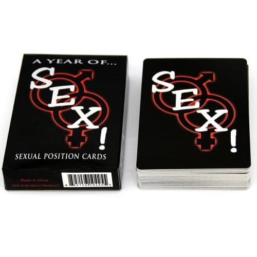 Humorous Sexual positions playing paper cards A Year Of Sex for Adult sexy game cards sets for couple game sex postion