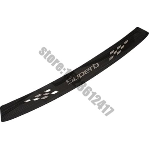 Rear styling For Skoda Superb 2016-2019 Car-covers Stainless Steel car external Rear Bumper Protector Sill Car styling