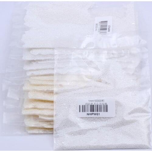 1mm 10000pcs Super Small No Hole Round Imitation Pearls Resin White Ivory Glue on Pearl Beads For Craft Nail Art DIY Decoration