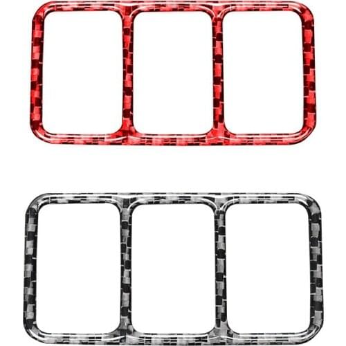 1Pcs for Nissan 370Z 2009-2020 Carbon Fiber Seat Heating Button Cover Panel Trim Frame Interior Accessories