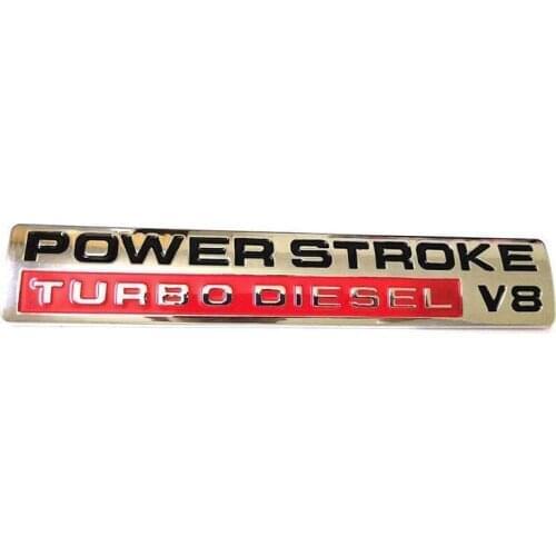 10pcsxFree Shipping ABS Plastic Power Stroke Diesel V8 3d Sticker Auto Emblem Badge