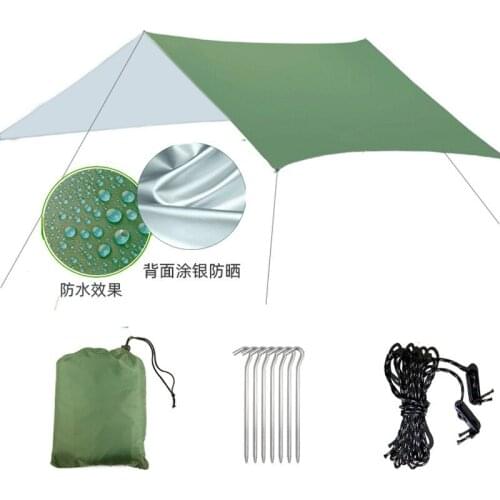 3F UL Ultralight 210T Tarp Outdoor Camping Survival Sun Shelter Tent Shade Awning Silver Coating Pergola Waterproof