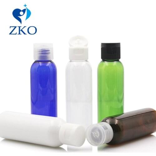 5pcs/lot 60ml PET Flip Top Cap Cosmetic Makeup Cream Container Empty Emulsion Shampoo Lotion Travel Portable Refillable Bottles