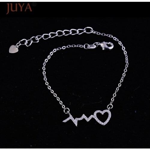 5 Styles Gold Nurse/Doctor Medical Heartbeat ECG Bracelets for Women Pulseras Mujer CZ Rhinestone Charm Bracelet Femme