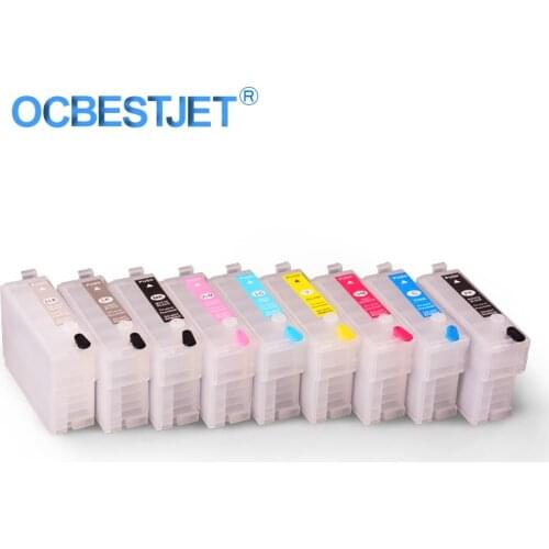 9 Colors/Set T7601 T7601-T7609 Refillable Ink Cartridge With ARC Chip For Epson SureColor P600 SC-P600 Printer