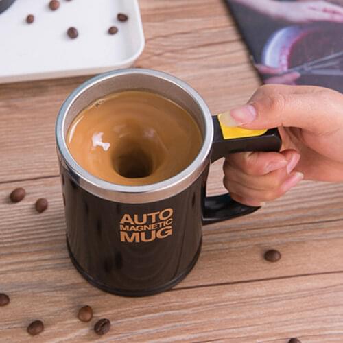 Magnetic Force Automatic Mixing Water Cup Magnetized Stirring Cup Stainless Steel Gift Creative Cup Christmas Mug