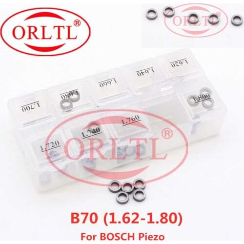 B70 (1.62-1.80mm) Piezo Common Rail Injector Adjustment Washers Shims Gasket Repair Kits for Piezo 50pcs / box ORLTL