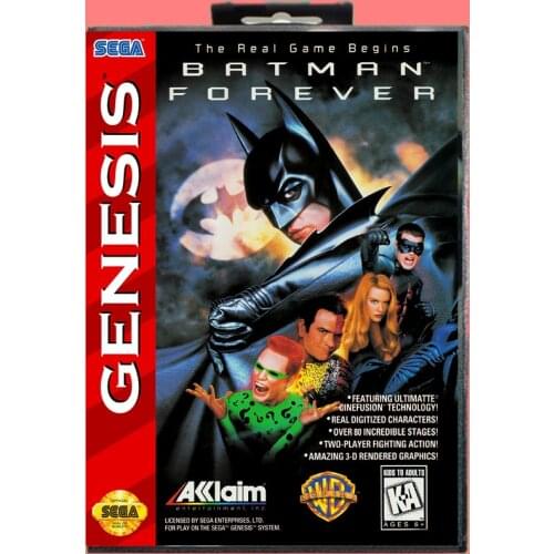 Batmaned Forever 16 Bit MD Game Card Include Retail Box For Sega Genesis & Mega Drive