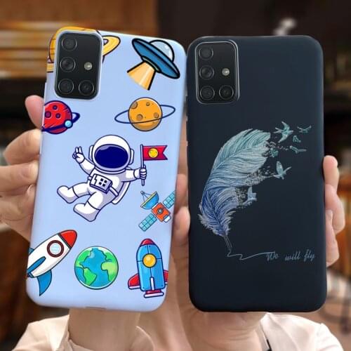 For Cover Samsung Galaxy A51 Case Ultra-thin TPU Silicone Back Cover For Samsung A51 SM-A515F A515 A 51 Phone Case Soft Bumper