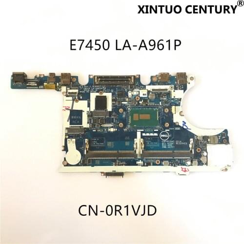 CN-0R1VJD 0R1VJD R1VJD For Dell Latitude E7450 Laptop motherboard ZBU10 LA-A961P W/ I5-5300U CPU DDR3L 100% tested working